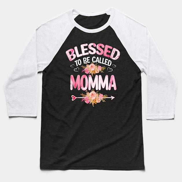 momma - blessed to be called momma Baseball T-Shirt by Bagshaw Gravity